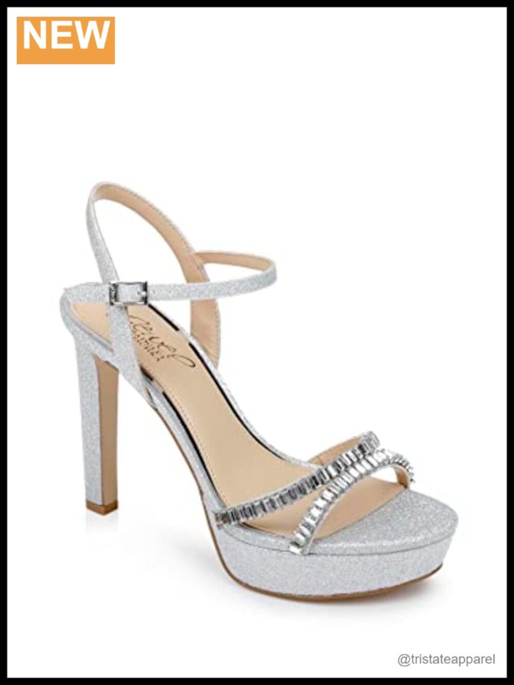 Platform Heeled Sandal Satin Ankle Strap Buckle Padded Formal